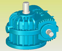 CWS圓弧圓柱蝸桿減速機實體模型(GB9147—88)