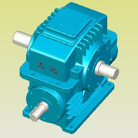 PWU型平面二次包絡(luò)環(huán)面蝸桿減速器實(shí)體模型