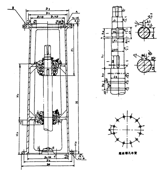 SJ型雙支點機(jī)架主要參數(shù)及尺寸